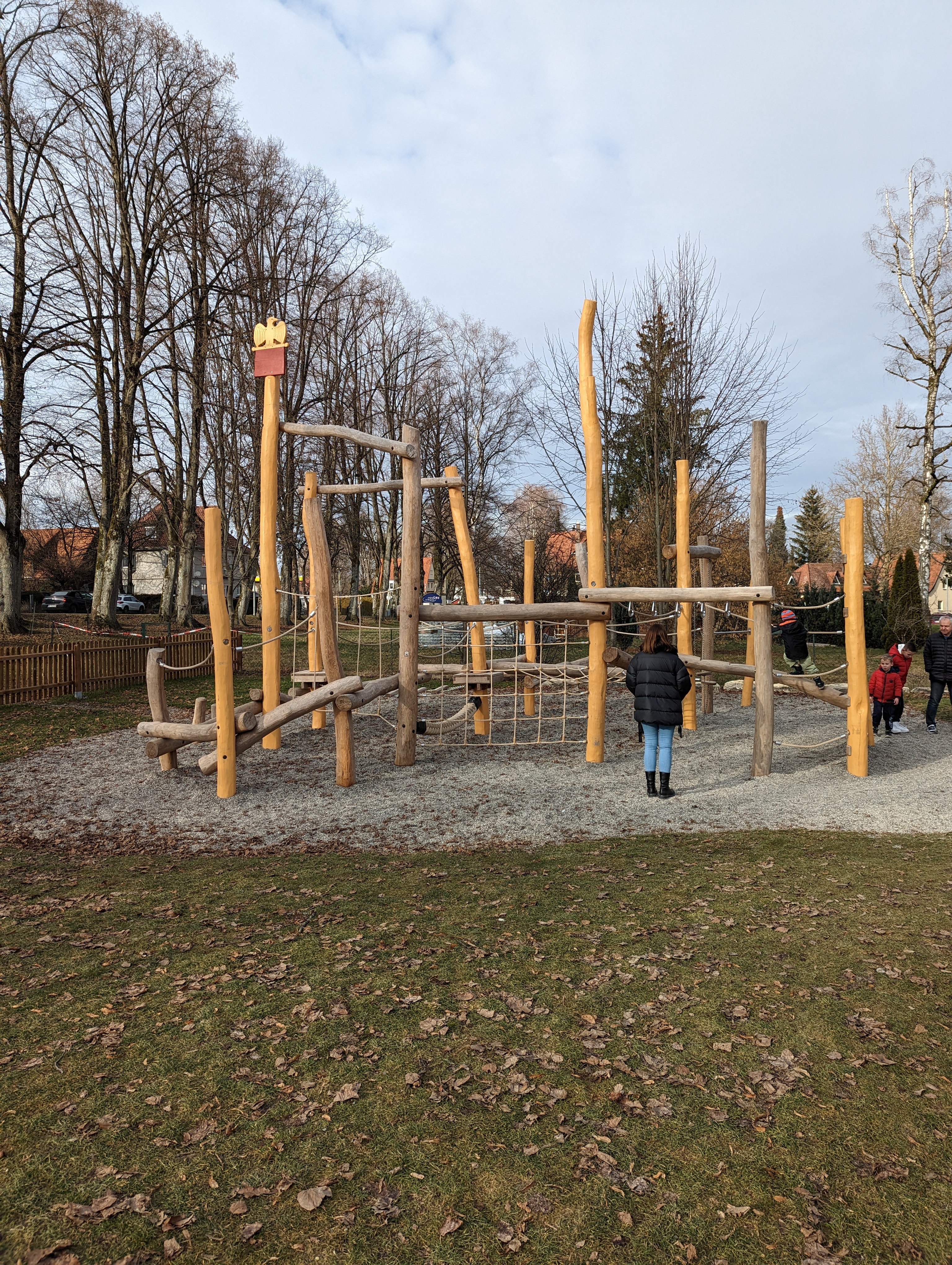 Klettergerüst am Römerspielplatz 